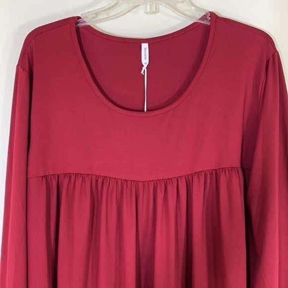 NWT. Tencede 4XL Long Sleeve Tunic Blouse with Empire Waist. - Picture 4 of 8